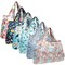 Wrapables Large Foldable Tote Nylon Reusable Grocery Bags, 6 Pack, Travel Adventures